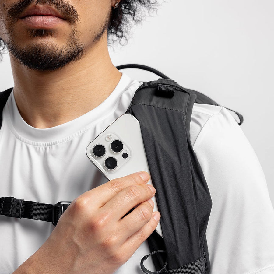 Chest strap zip pocket